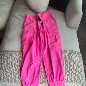VIP HOT PINK CARGO JOGGER JEANS
